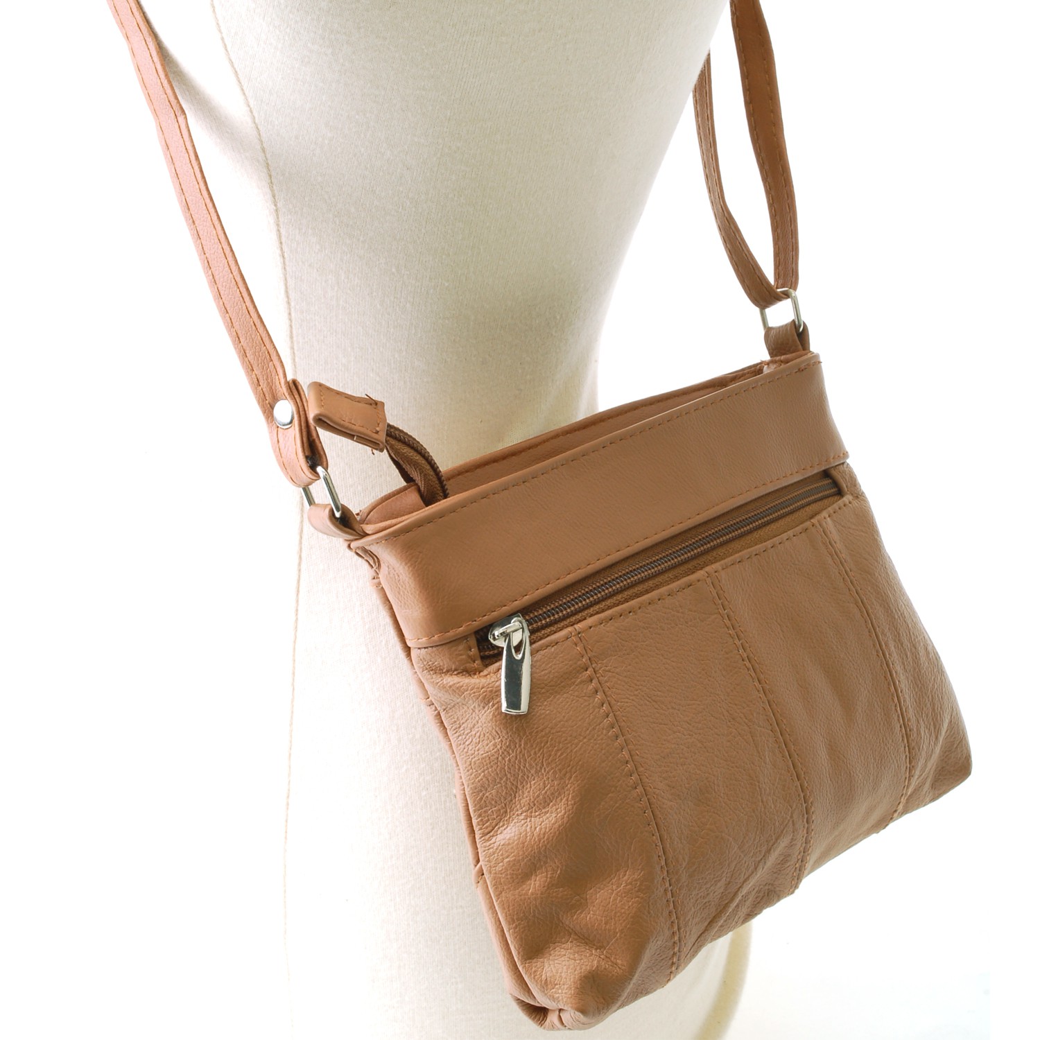 Women's Genuine Leather Handbag Cross Body Bag Shoulder Bag Organizer Mini Purse